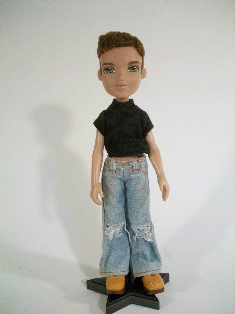 2002 Bratz Boyz Doll Dylan 10 Tall Short Flocked Brown Hair Green on ...