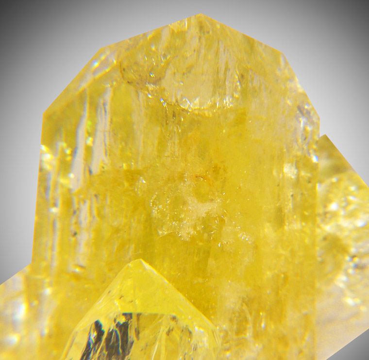 Canaryyellowgem Brazilianite Crystals Albite Brazil