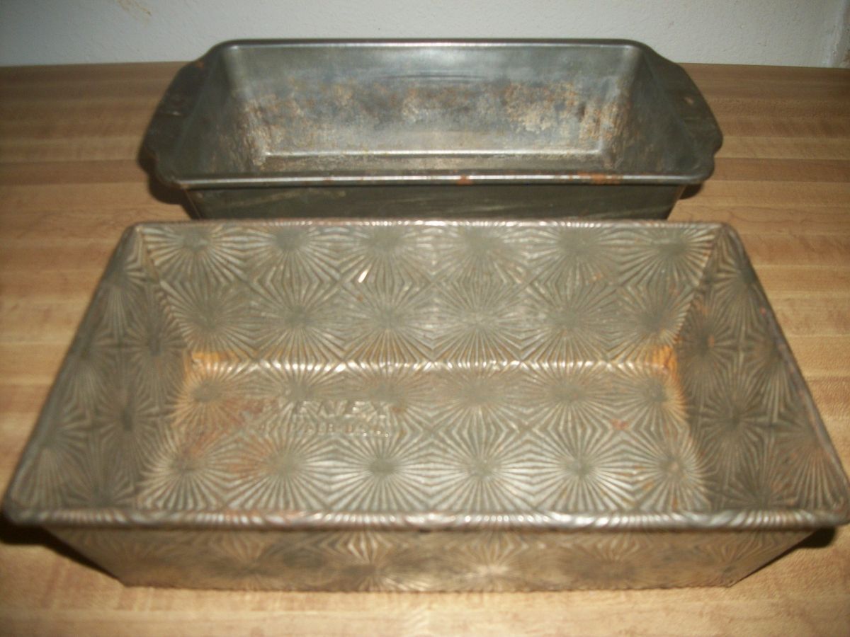 Vintage Baking Bread Loaf Pans 1 Ovenex 47 1 1 2 LB 1 No Name Pan