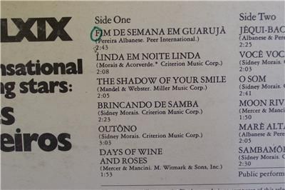 OS Tres Brasileiros Brazil LXIX RARE Brazilian Jazz LP NM