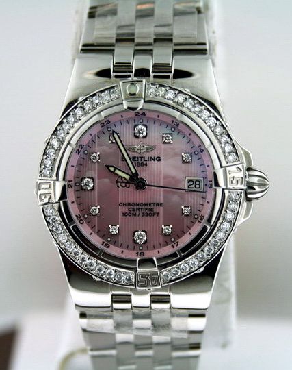 breitling starliner new custom diamond bezel watch breitling starliner 