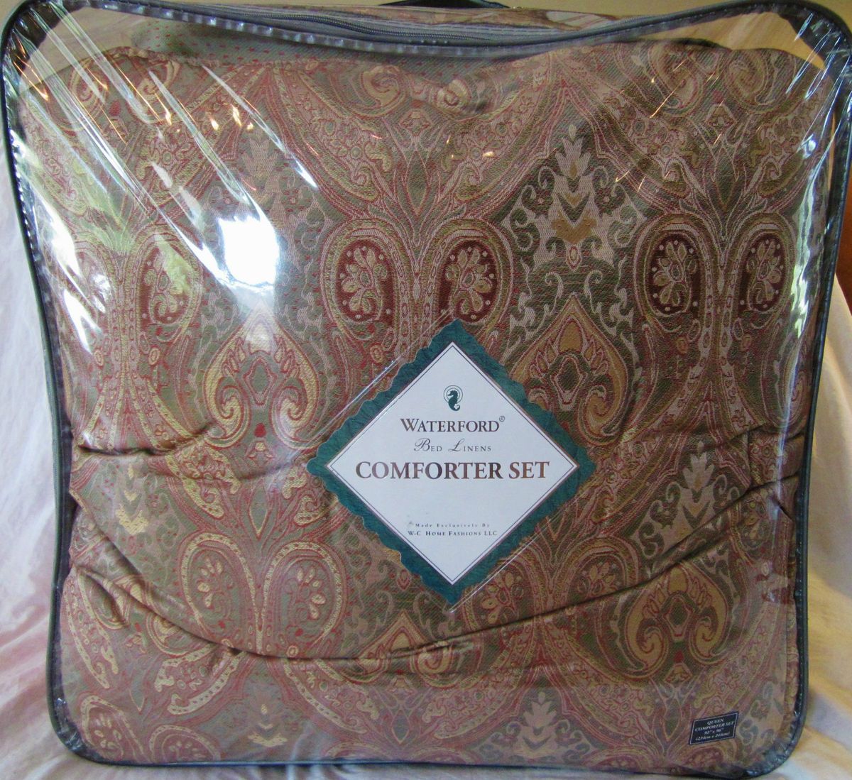 Waterford Brogan Queen Comforter Bedskirt Moss Russet New 1st
