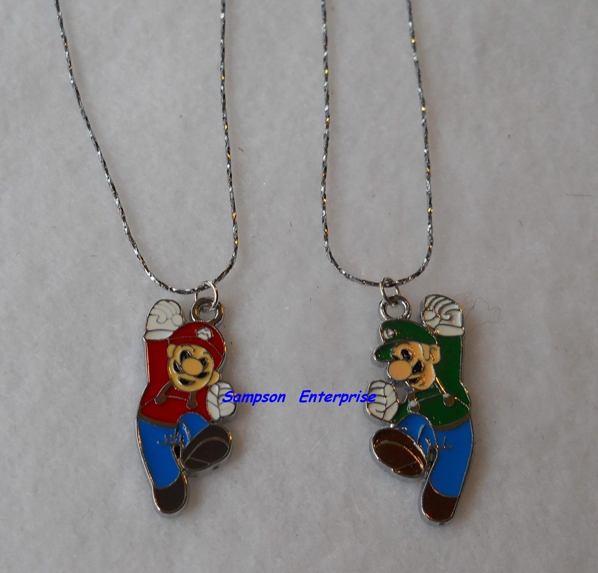 SUPER MARIO BROS MARIO LUIGI CHARM NECKLACES STOCKING STUFFER