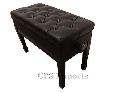 duet leather ebony adjustable piano bench stool ch air  199 