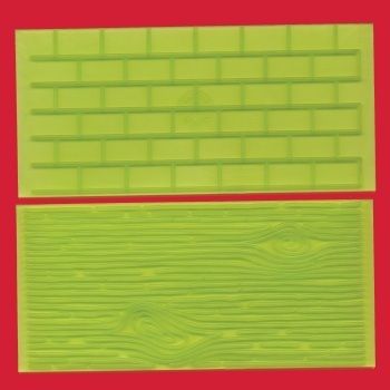 FMM Tree Bark and Brick Wall Impression Mat Set 1