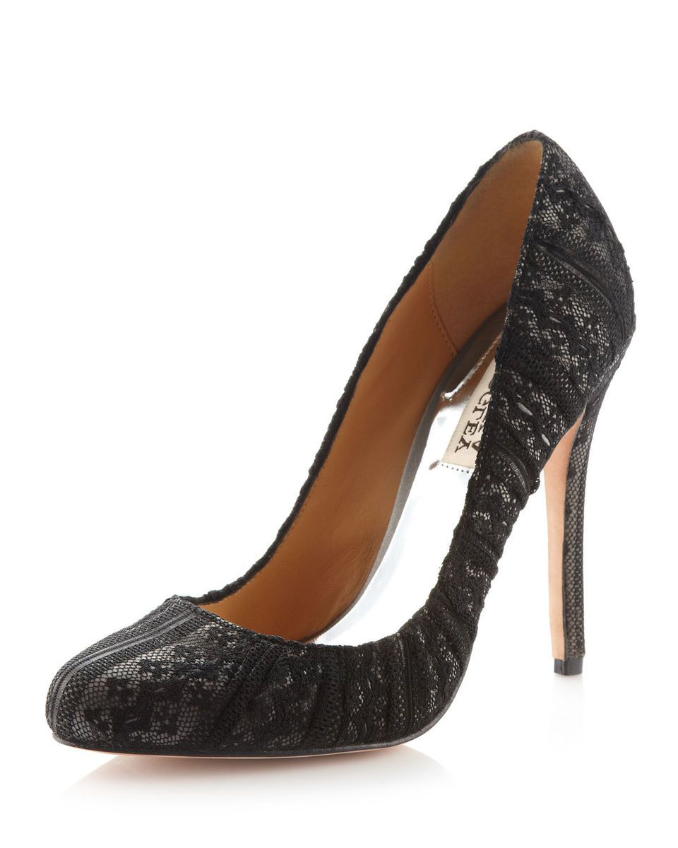  Badgley Mischka Brynn Lace Pump Black Smoke