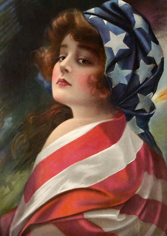 RARE Patriotic WWI J Ross Bryson Large Pin Up Print