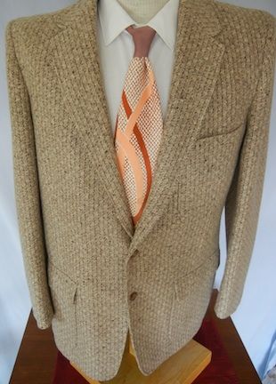   Hollywood Tweed Sport Coat Jacket 42R Bright Brookfield Fleck