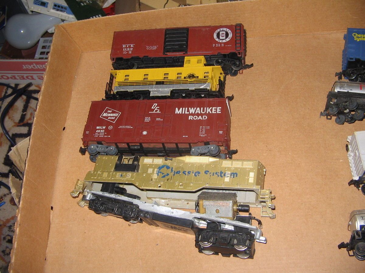   CHESSIE DIESEL 3 CARS MILW ROAD HI CUBE BUFFALO CREEK BOX RIO GRANDE C