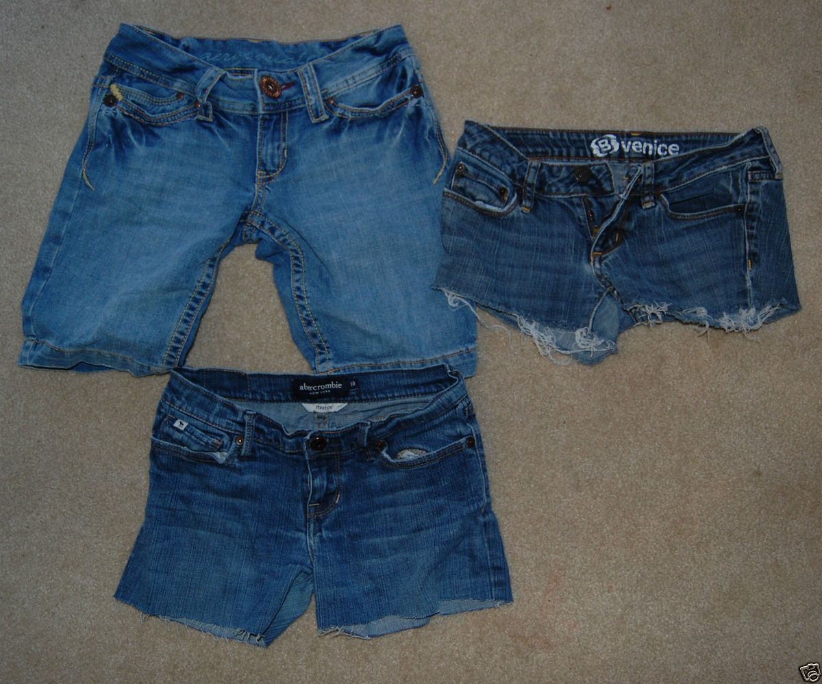   Jean Shorts Lot Aero Bullhead 00 10 Cut Offs Mini 4 Pairs