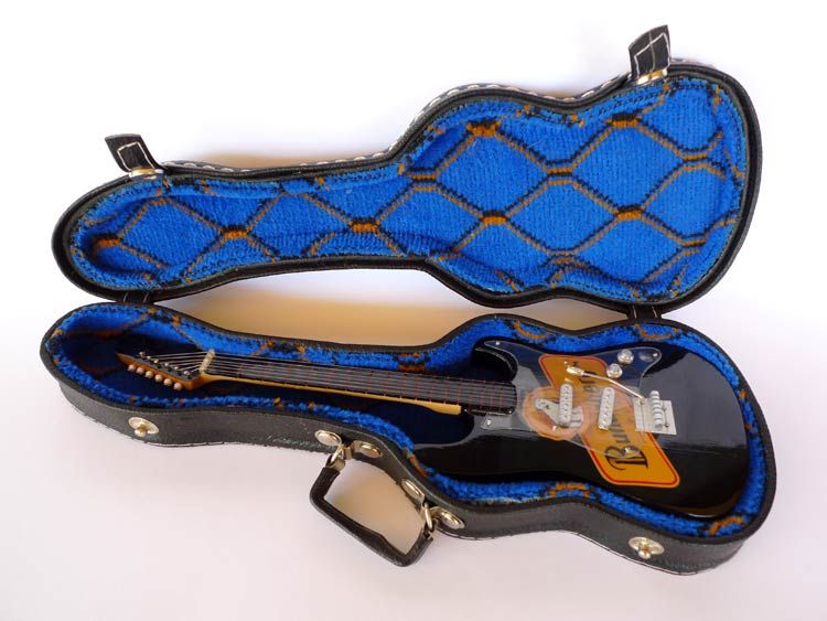 Collectable Bundaberg Rum Miniature Guitar in Leather Case