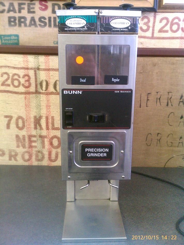 bunn g9 2t hd tall coffee grinder with operator s manual