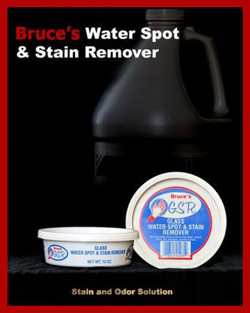 Bruces Glass Water Spot Stain Remover 10 oz Tub