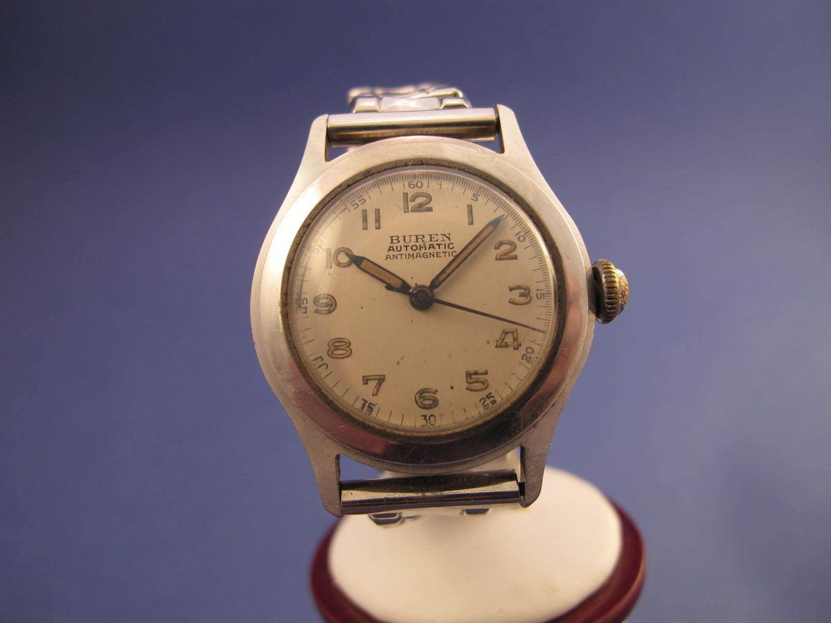 BUREN VINTAGE SS SCREWBACK ANTIMAGNETIC AUTOMATIC 