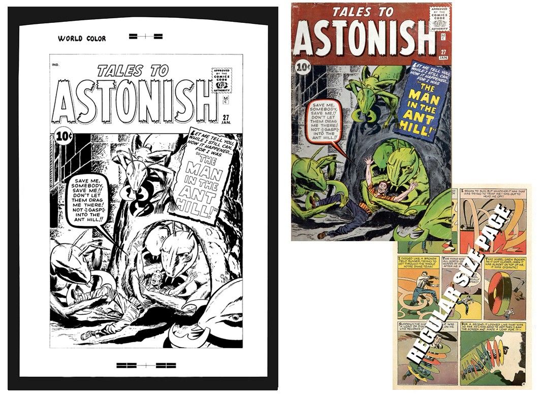Jack Kirby Tales To Astonish #27 Rare Large Production Art Cover