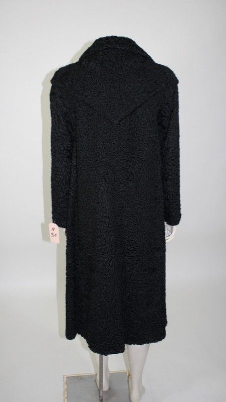 REAL FUR COAT KARAKUL PERSIAN LAMB UK 14 US 12 EU 42 SWAKARA 