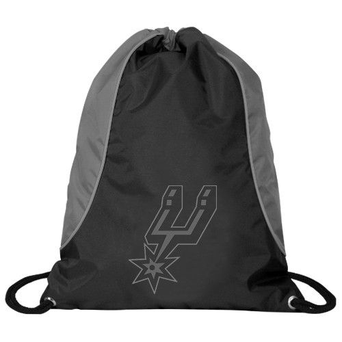 San Antonio Spurs Black Gray Axis Drawstring Backpack