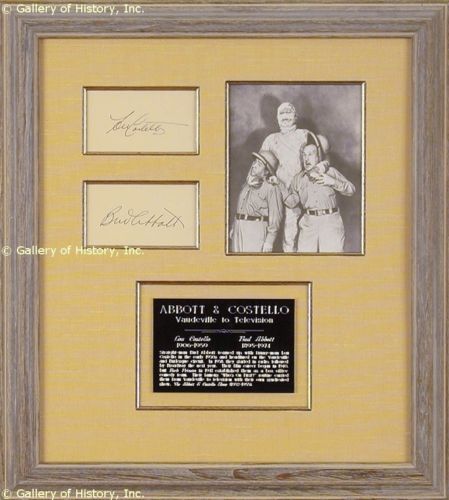 Abbott Costello Bud Abbott Collection Co Signed