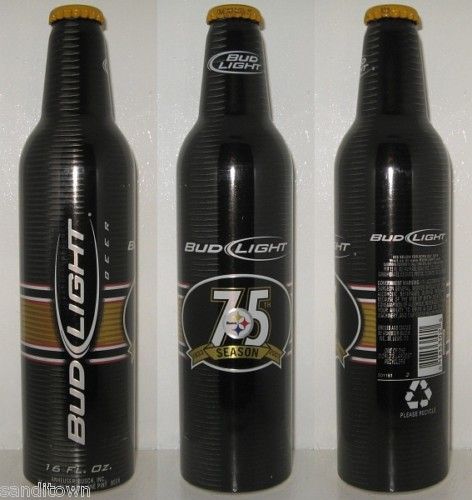 SEALED Steelers Collectable 75th NFL Anniv Bud Bottle