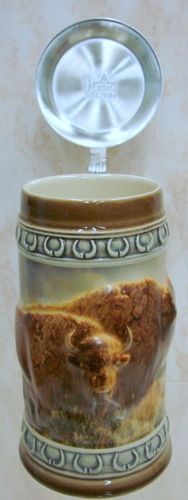 Anheuser Busch Buffalo Stein Animals of Prairie GL11