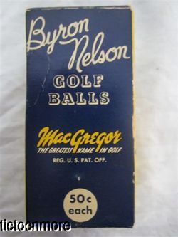 Vintage Byron Nelson Golf Balls by MacGregor New in Box