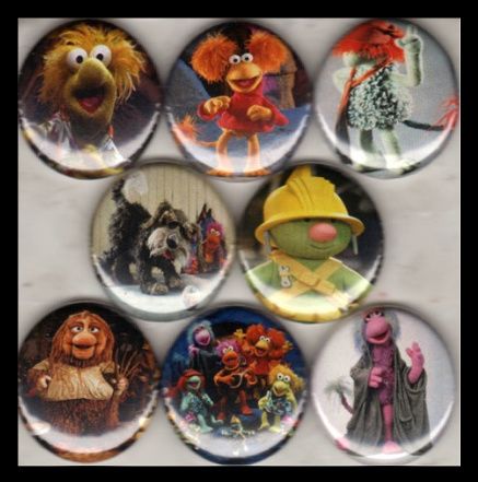  Fraggle Rock 8 1" Buttons Badges Jim Henson Muppets