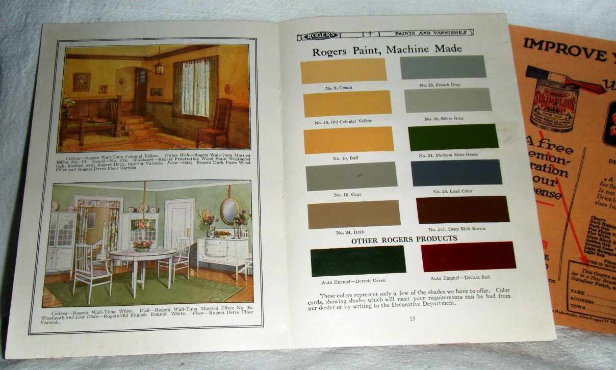   Paint and Varnish Brochure Rogers C 1921 Color Orwell PA