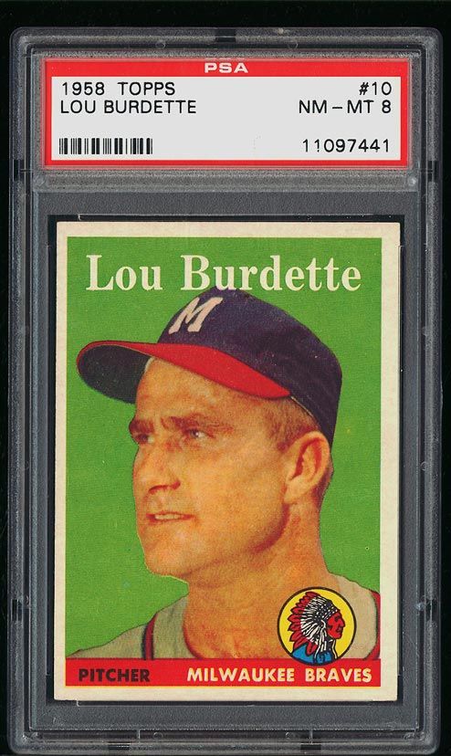 1958 Topps Set Break Lou Burdette 10 PSA 8 NM MT PWCC