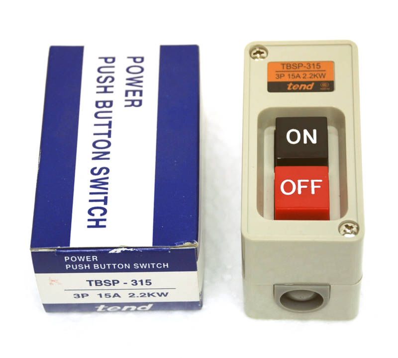 10 Power Pushbutton Switch TBSP 315 3P 15A 2 2KW Tend