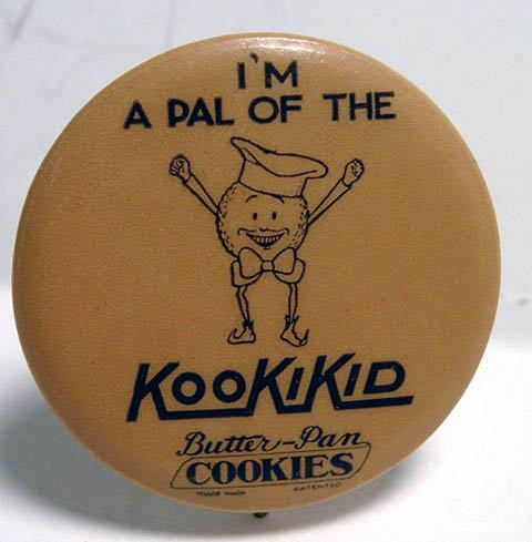 Butter Pan Cookies Kookikid Advertising Pinback