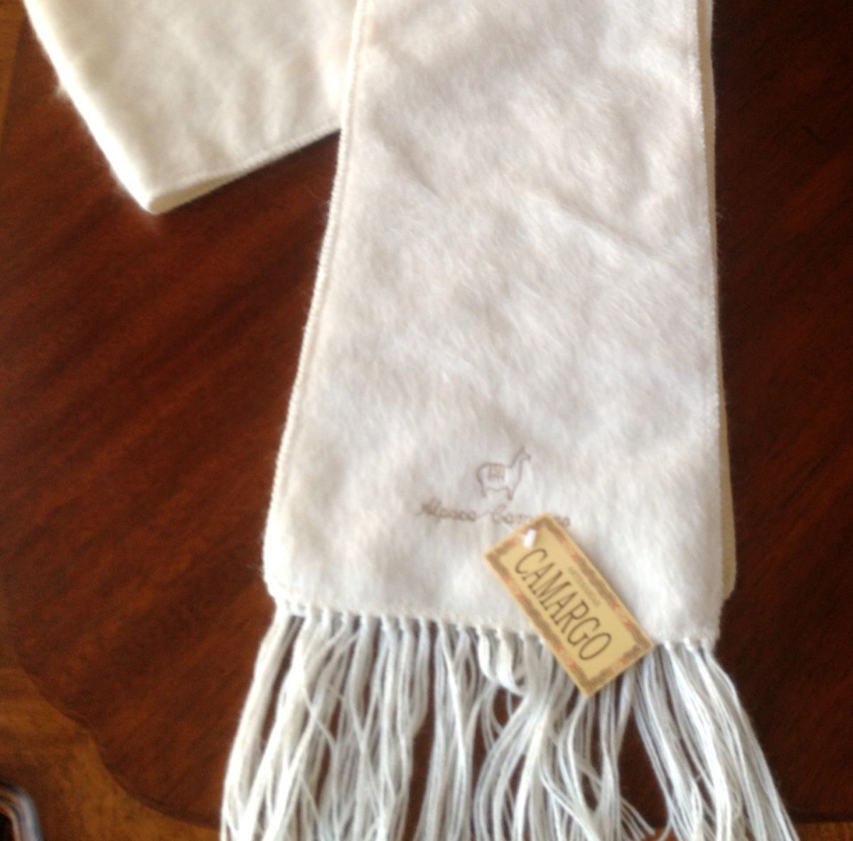 Alpaca Camargo Cream Scarf from Peru