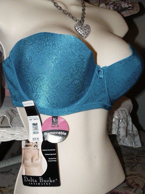 Delta Burke Turkish Tile Convertible Strapless Bra 40C