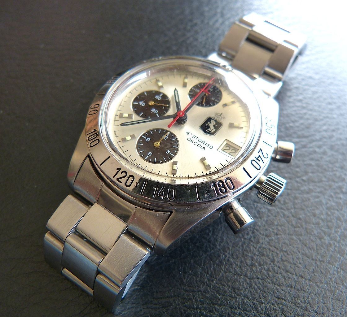    MILITARY EBERHARD CHAMPION 4 STORMO CACCIA LEMANIA 5100 CHRONOGRAPH