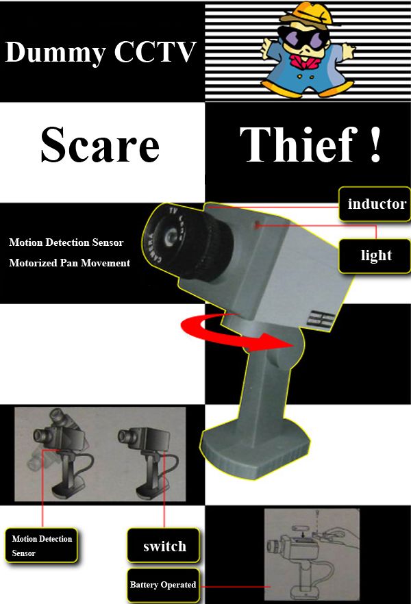   Outdoor Security CCTV Camera Spy LED Light Surveillance Motion