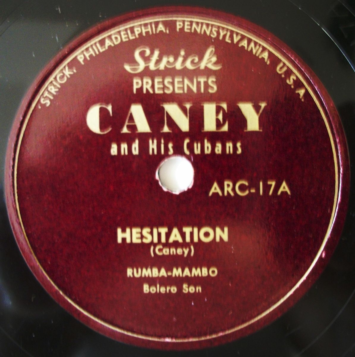 Caney & His Cubans 78 RPM on Strick (Latin) Hear it Celia Cruz?