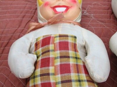 Vintage Large Campbell Soup Doll Twins Celluoid Faces