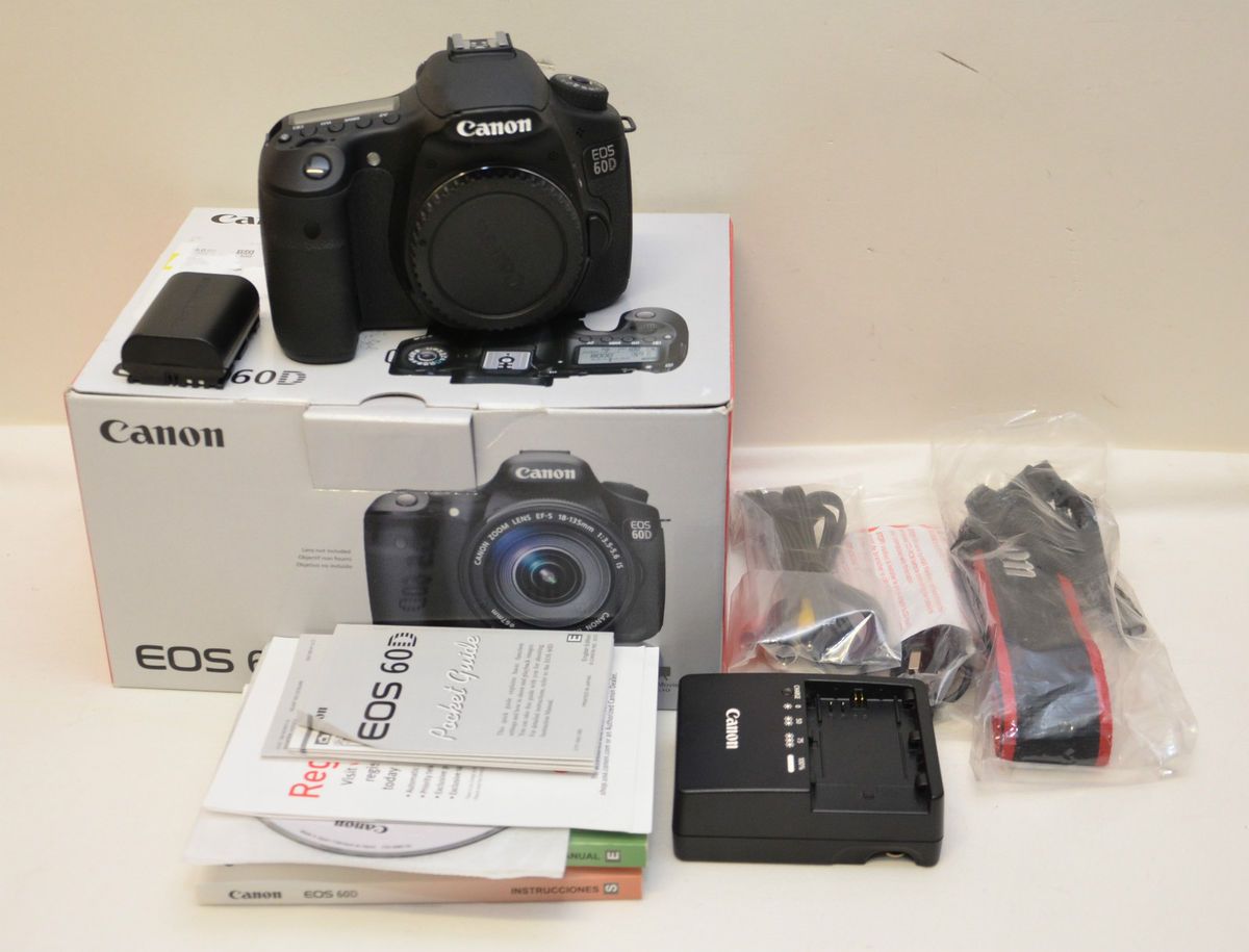 Canon EOS 60D 18 0 MP Digital SLR Camera Black Body Only READ Details