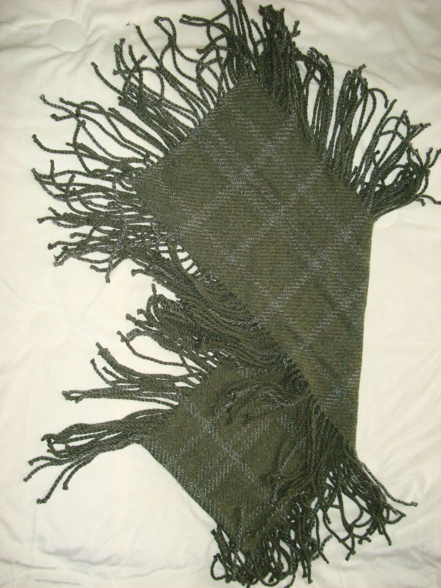  Anthropologie Echo Fringe Plaid Scarf