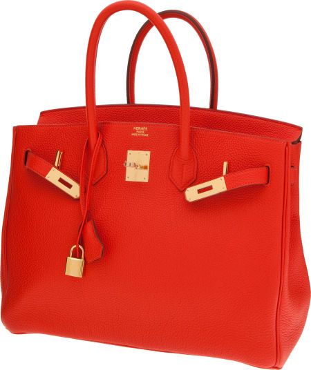 Hermes 35cm Capucine Togo Leather Birkin Bag with Gold Hardware