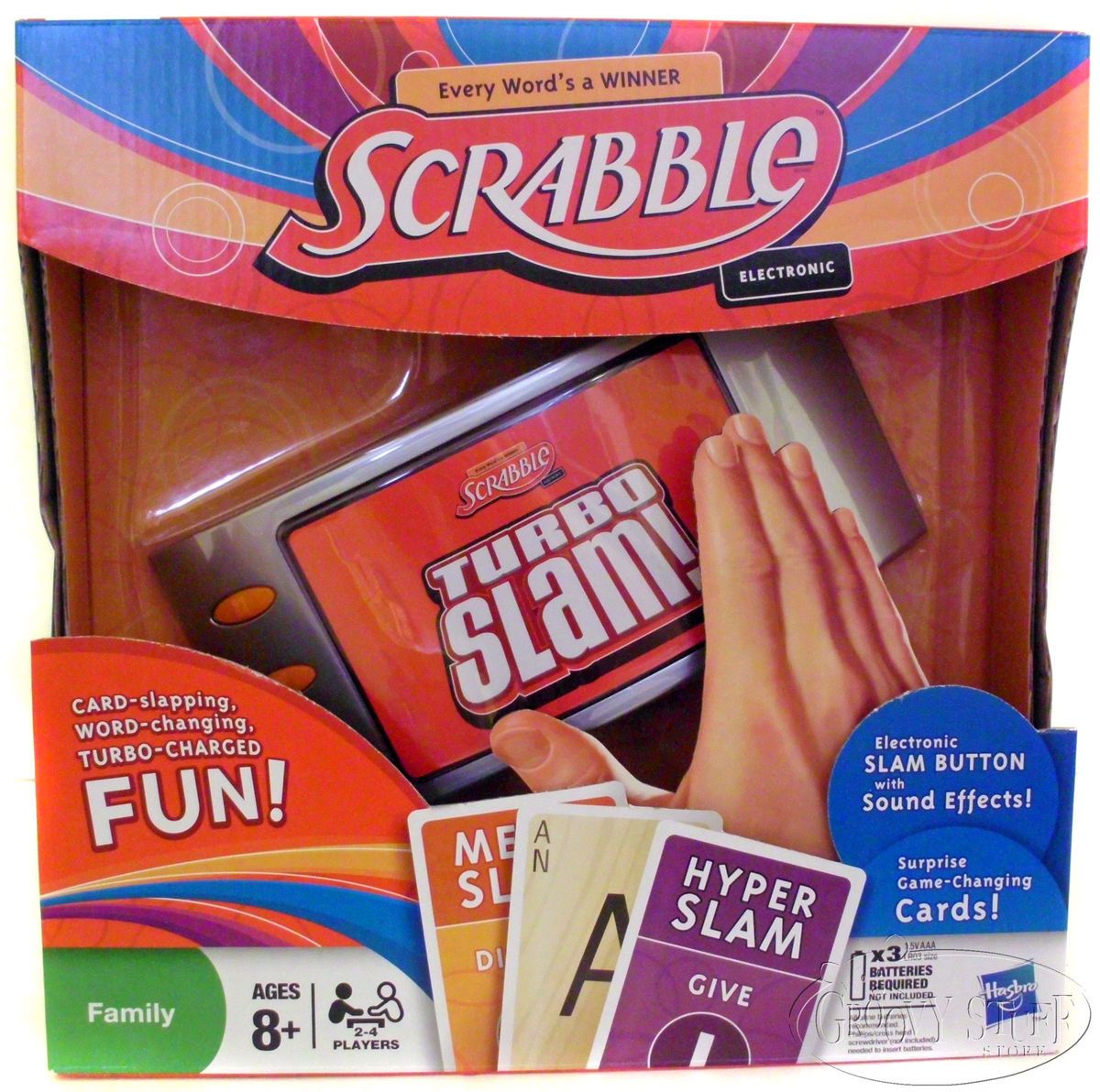 Hasbro Electronic Turbo Scrabble Card Game Words Letters Sound Effects 