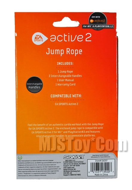   Sports Active 2 Interchangeable Handles Jump Rope for Wii PS3