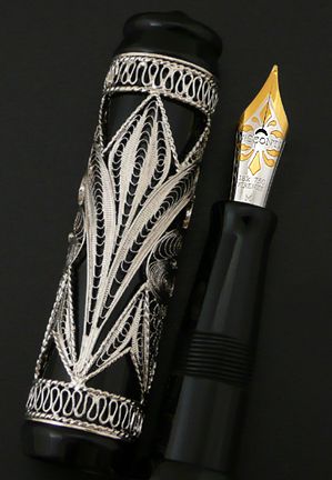   Mahal Sterling Silver Filigree Fountain Pen Carmen Rivera Pens