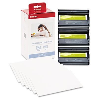 Canon 3115B001 KP 108in Color Ink Ribbon w Glossy 4 x 6 Photo Paper 
