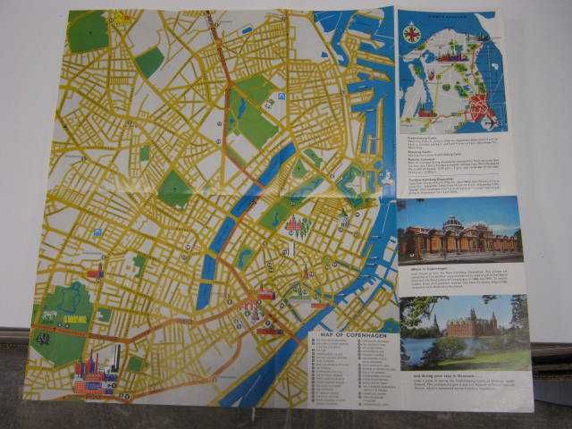 Vintage Carlsberg Beer Copenhagen Brochure and Map