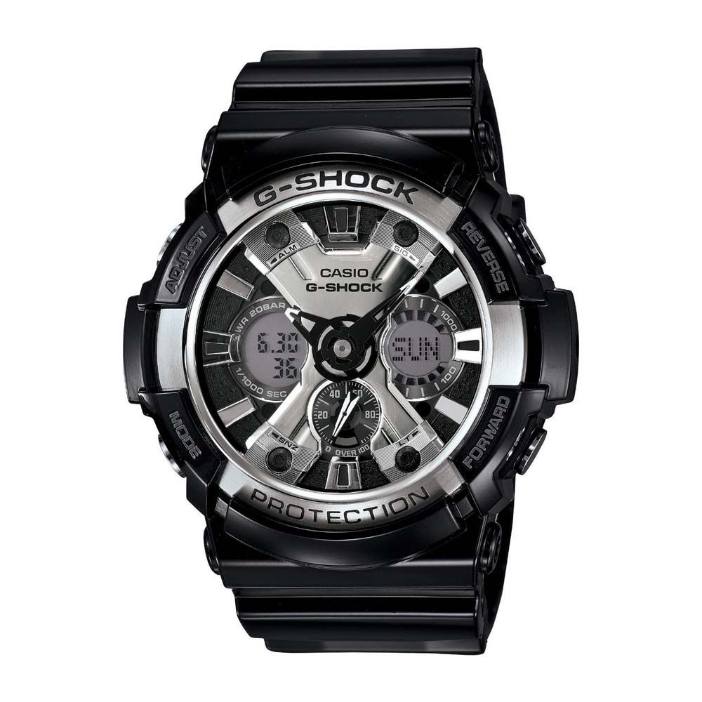 Casio GA200BW 1A Mens G Shock Magnetic Resistant Black Resin Digital 