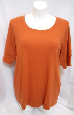 new cato scoop neck s s top 8034 rust 22 24 w