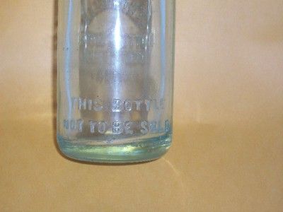 Centerville Bottling Works Iowa Soda Pop Embossed Bottle