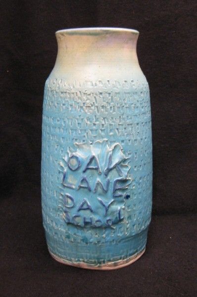 Signed OAK LEAF SCHOOL Art Pottery Vase Armand Mednick   Mednicki 