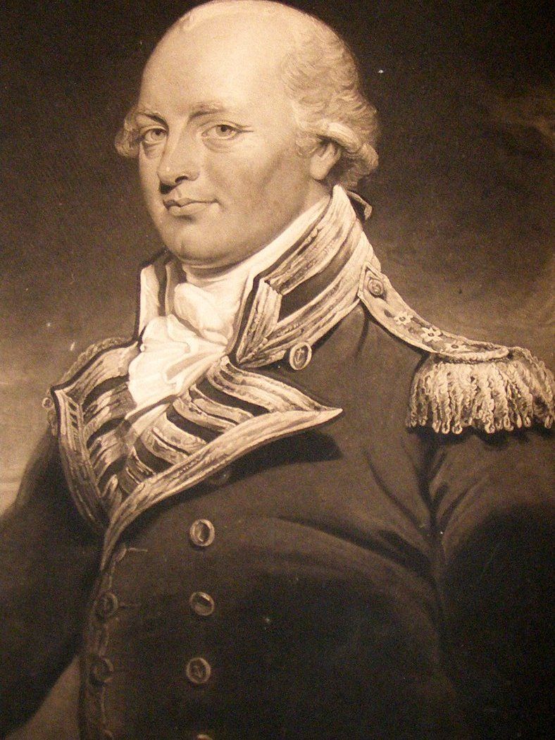   After James Ramsay 1812 Mezzotint Naval Portrait Charles Cotton