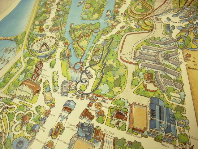 Vintg Cedar Point Ohio Amusement Park Map Intro Magnum XL200 Disaster 